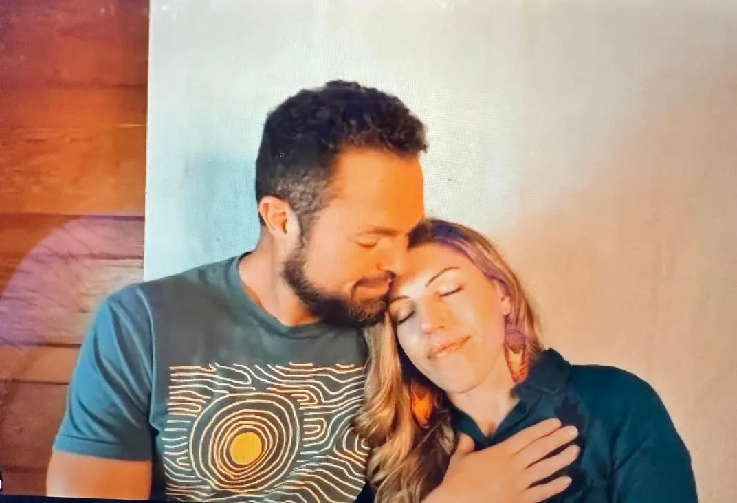 Kyle Boyd and Leah Rush, heads together, smiling warmly