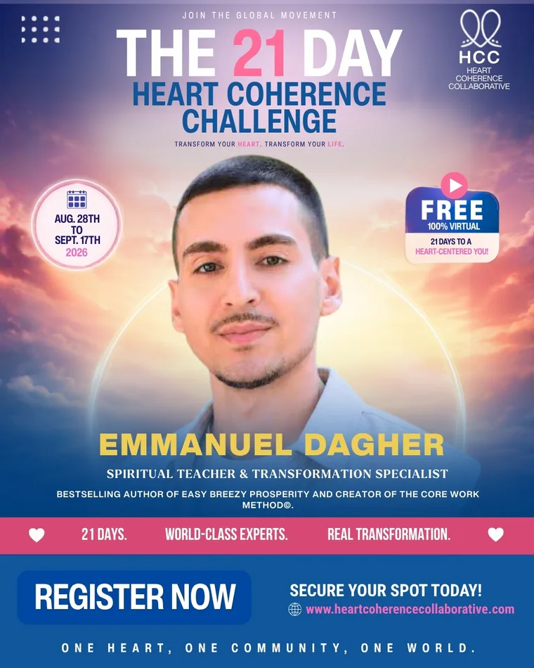 Emmanuel Dagher, Spiritual Teacher & Transformation Specialist, speaking at the 21-Day Heart Coherence Challenge